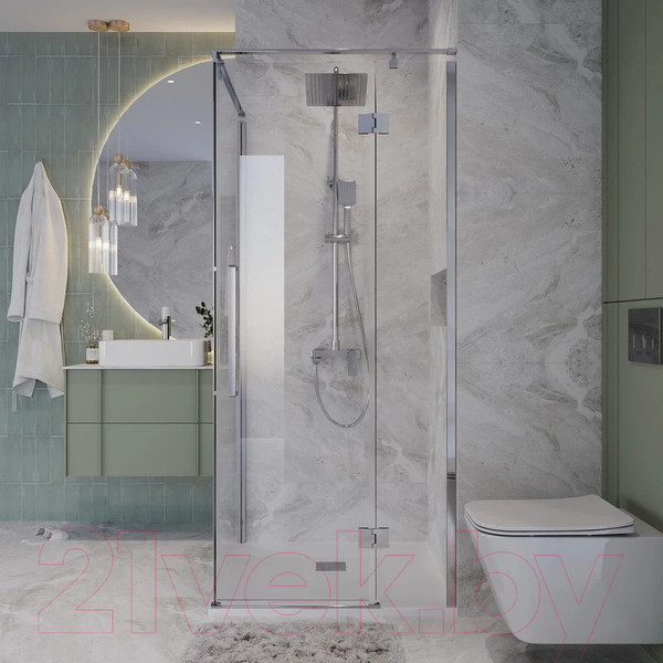 Изображение товара Душевой уголок Niagara NG-6632-34 100x100x195 (хром/прозрачное стекло)