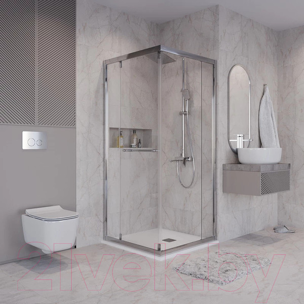 Изображение товара Душевой уголок Niagara NG-6635-34 100x100x195 (хром/прозрачное стекло)