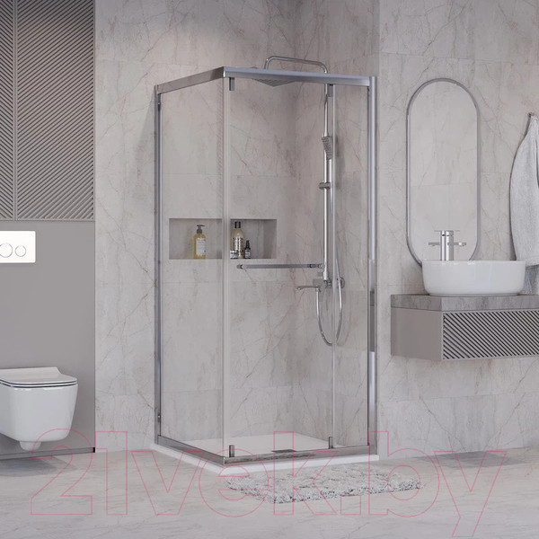 Изображение товара Душевой уголок Niagara NG-6635-34 100x100x195 (хром/прозрачное стекло)