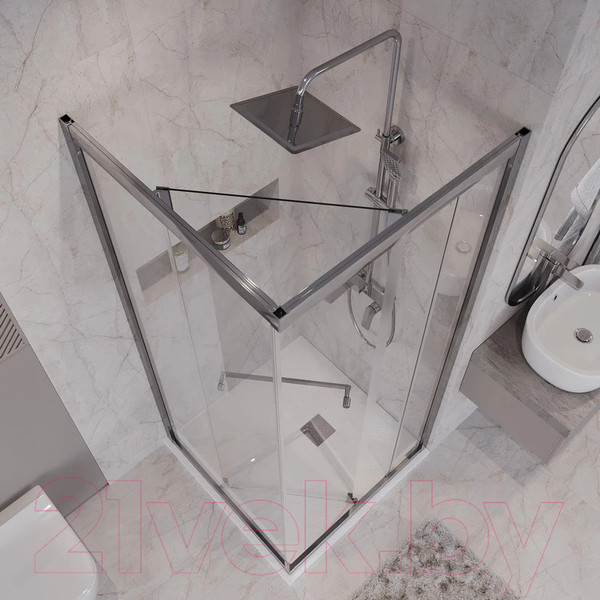 Изображение товара Душевой уголок Niagara NG-6635-34 100x100x195 (хром/прозрачное стекло)