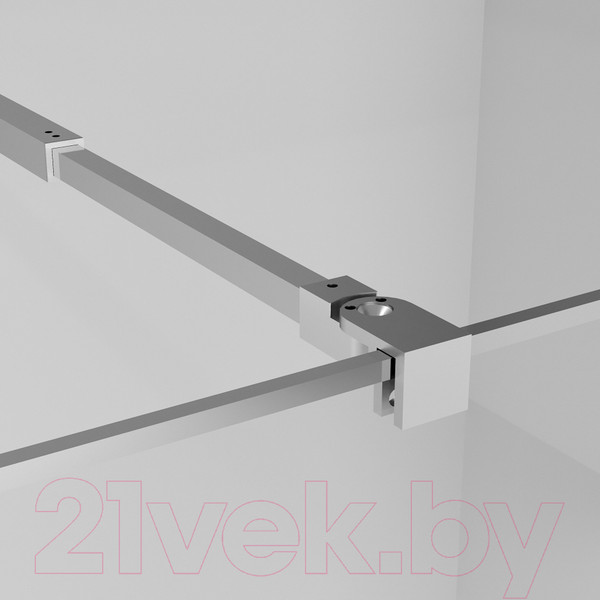 Изображение товара Душевая стенка Niagara NG-660-10 100x195 (хром/прозрачное стекло с рисунком)