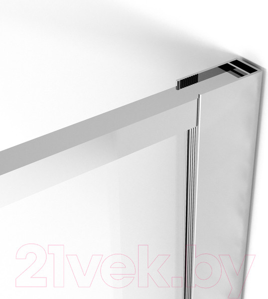 Изображение товара Душевая стенка Niagara NG-660-10 100x195 (хром/прозрачное стекло с рисунком)