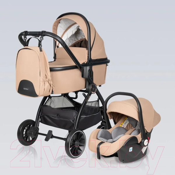 Изображение товара Детская универсальная коляска Farfello Camille 3 в 1 / BB-02 (бежевый)