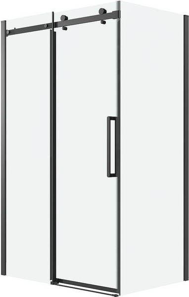 Изображение товара Душевая стенка Grossman Classic 80x195 / 200.K33.04.80.21.00 (черный матовый/стекло прозрачное)