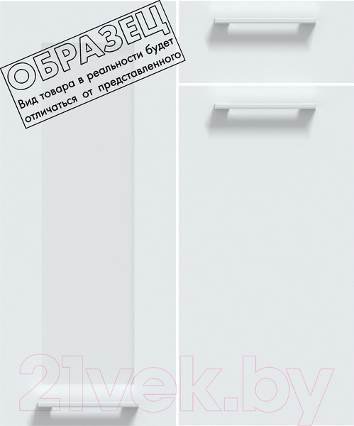 Изображение товара Кухонный гарнитур Интерлиния Мила Gloss 50-12x24 (пепел/пепел/травертин серый)