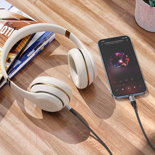 Изображение товара Кабель Hoco UPA26 Lightning - AUX (1м, черный)