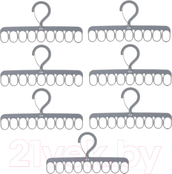 Изображение товара Набор пластиковых вешалок-плечиков Swed house Savean 64.01.4344 (серый)