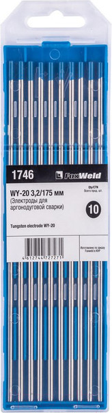 Изображение товара Электрод FoxWeld Вольфрамовый WY-20 3.2мм/175мм / 1746 (10шт)
