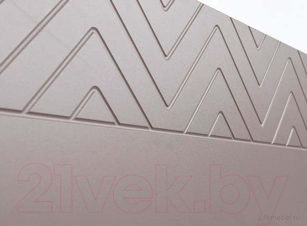 Изображение товара Двуспальная кровать Mobi Амьен 11.44 160x200 (белый PE шагрень/веллюто капучино AG 707 ПВХ)