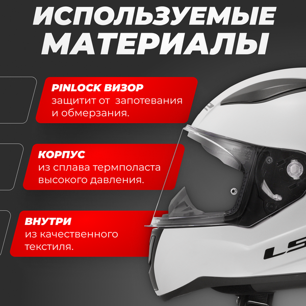 Изображение товара Мотошлем LS2 FF353 Rapid 2 Solid (S, белый)