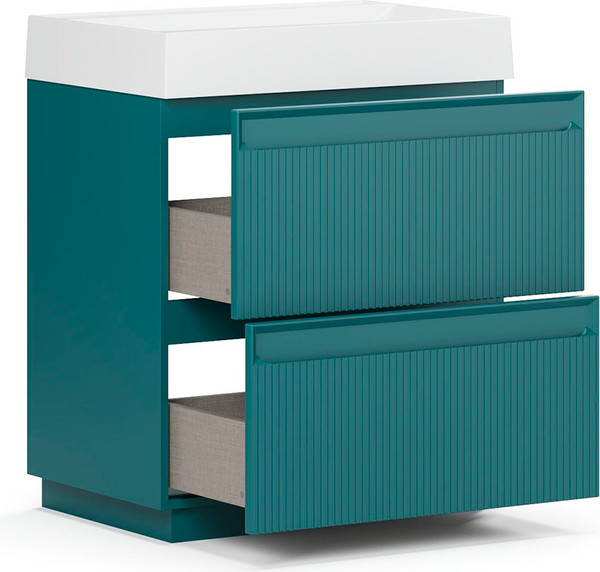 Изображение товара Тумба под умывальник Belux Базель Н 70-02 (179, голубой малахит матовый)