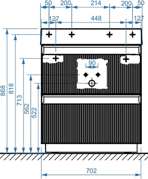 Изображение товара Тумба под умывальник Belux Базель Н 70-02 (179, голубой малахит матовый)