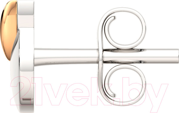 Изображение товара Серьги из серебра ZORKA 0300184.G14K.ZZ (с золотой вставкой)