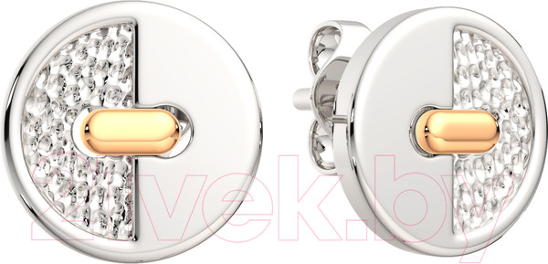 Изображение товара Серьги из серебра ZORKA 0300185.G14K.ZZ (с золотой вставкой)