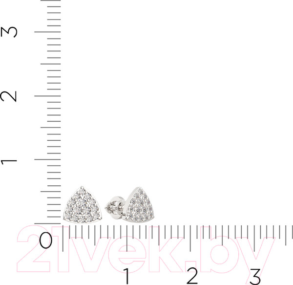 Изображение товара Серьги из белого золота ZORKA 3D00439.14K.W (с бриллиантами)