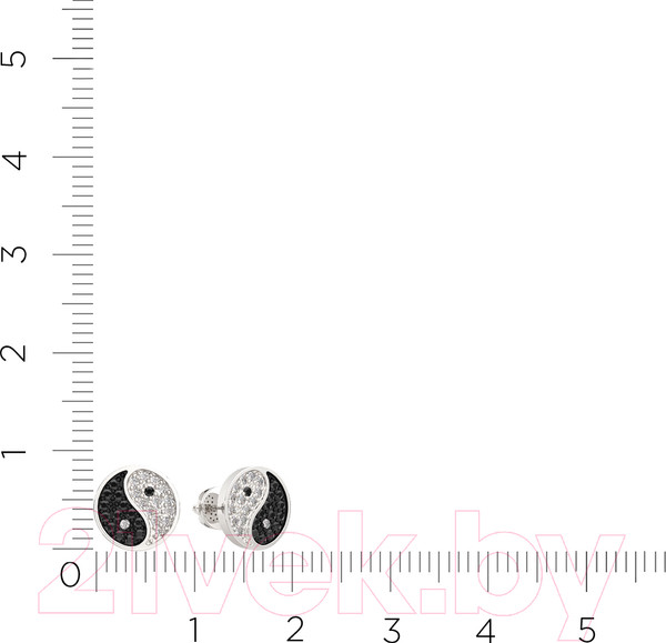 Изображение товара Серьги из белого золота ZORKA 3D00451.14K.W (с бриллиантами)