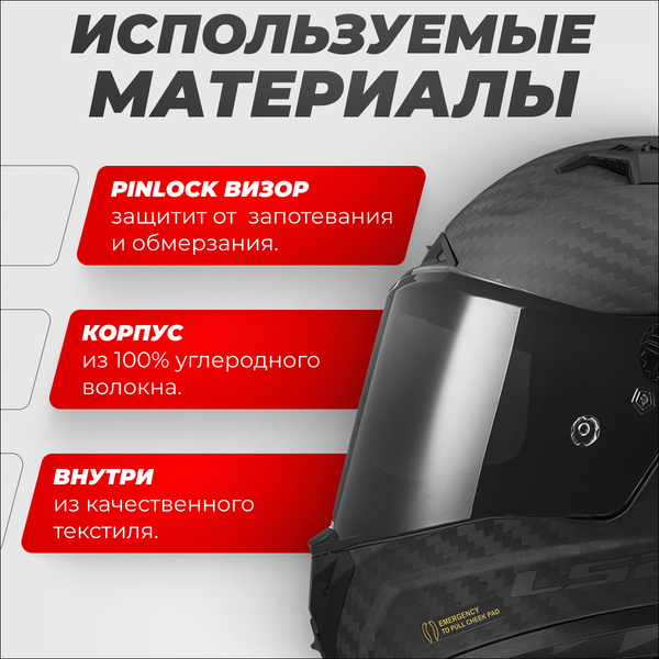 Изображение товара Мотошлем LS2 FF805 Thunder C GP Pro Fim (2XL, черный матовый)