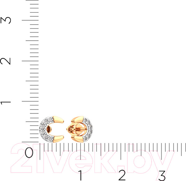 Изображение товара Серьги из розового золота ZORKA 3D00511.14K.R (с бриллиантами)