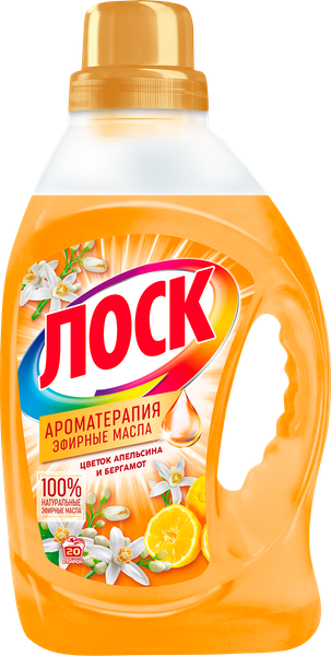 Изображение товара Гель для стирки ЛОСК Ароматерапия Цветок апельсина (1.46л)