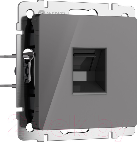 Изображение товара Розетка Werkel Ethernet RJ-45 / W1181044 (графит акрил)