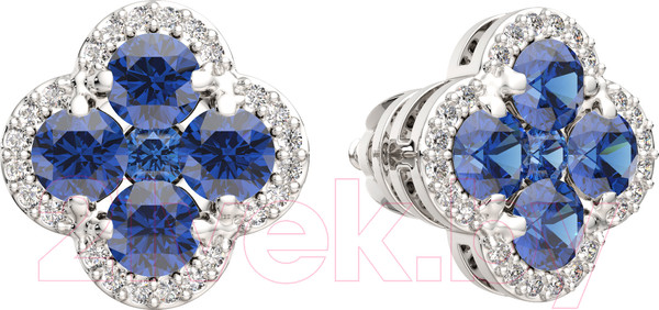 Изображение товара Серьги из белого золота ZORKA 3D1098.14K.W (с сапфирами)
