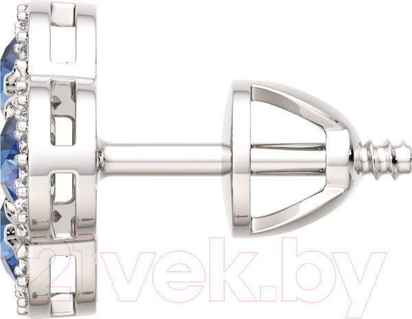 Изображение товара Серьги из белого золота ZORKA 3D1098.14K.W (с сапфирами)