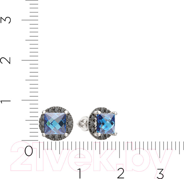 Изображение товара Серьги из белого золота ZORKA 3D4193.14K.W (с бриллиантами)