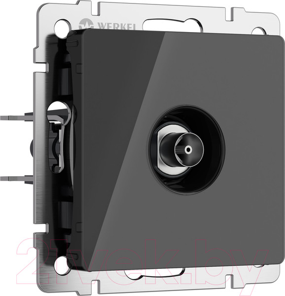Изображение товара Розетка Werkel W1183048 (черный акрил)