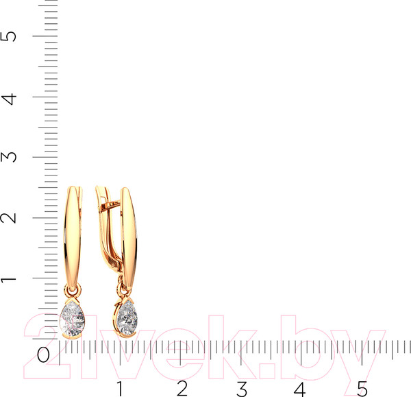 Изображение товара Серьги из розового золота ZORKA 3101428.14K.R.ZZ (с фианитами)