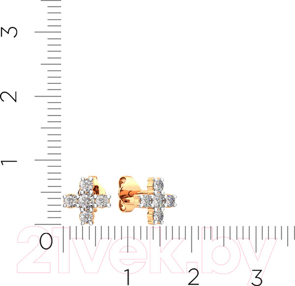 Изображение товара Серьги из розового золота ZORKA 3101636.9K.R (с фианитами)