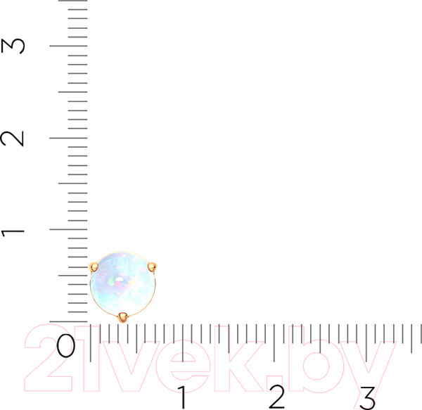 Изображение товара Моносерьга из розового золота ZORKA 310625S.9K.R (с опалом)