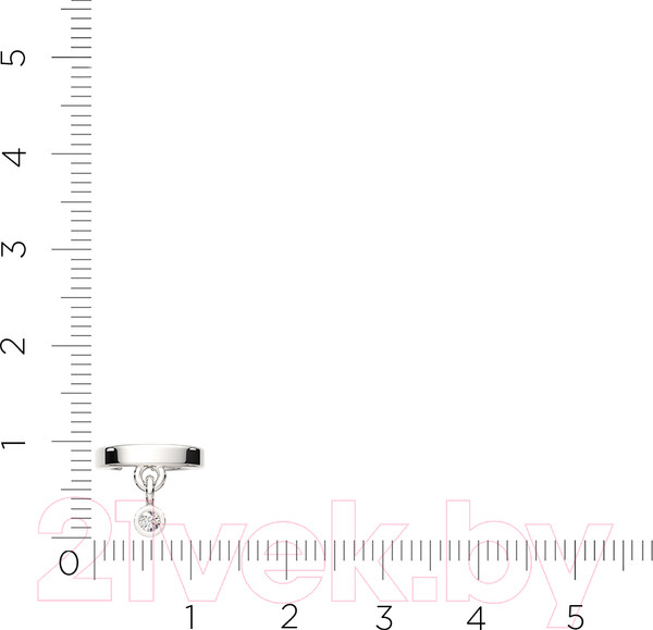 Изображение товара Моносерьга из серебра ZORKA 03101073 (с фианитом)