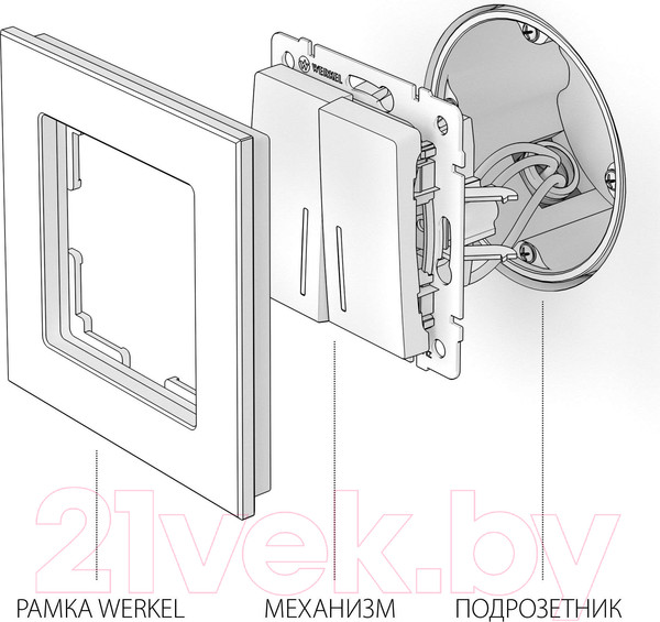 Изображение товара Выключатель Werkel W1122113 (перламутр рифленый)