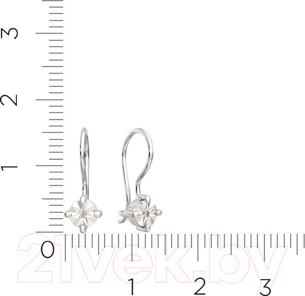 Изображение товара Серьги из серебра ZORKA 03D0118.ZZ (с бриллиантами)