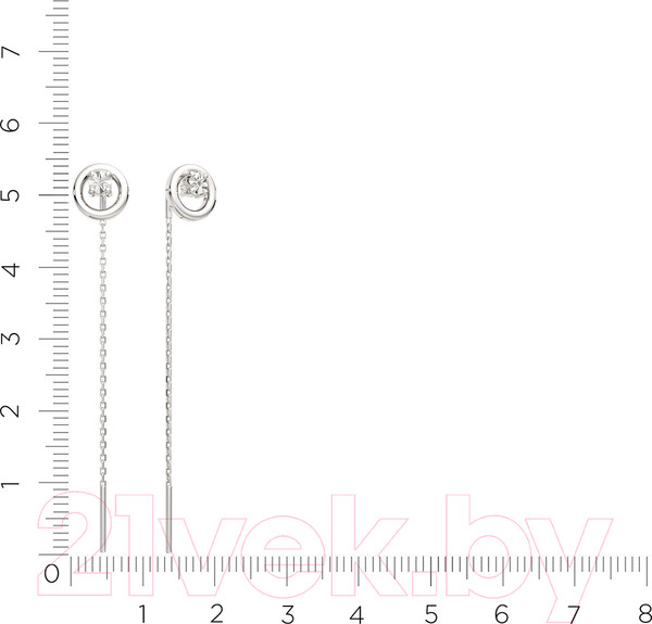 Изображение товара Серьги из серебра ZORKA 03D0125 (с бриллиантами)