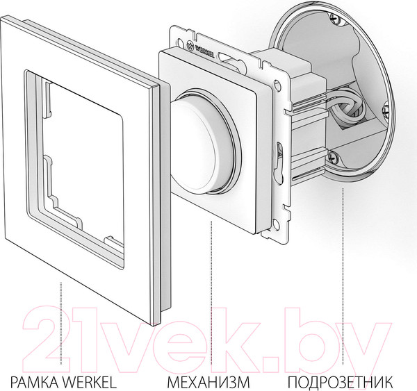 Изображение товара Диммер Werkel W1142009 (cеребряный рифленый)