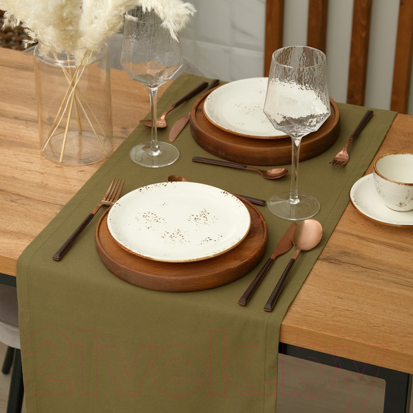 Изображение товара Дорожка на стол Этель Kitchen / 7866033 (40x150, зеленый)