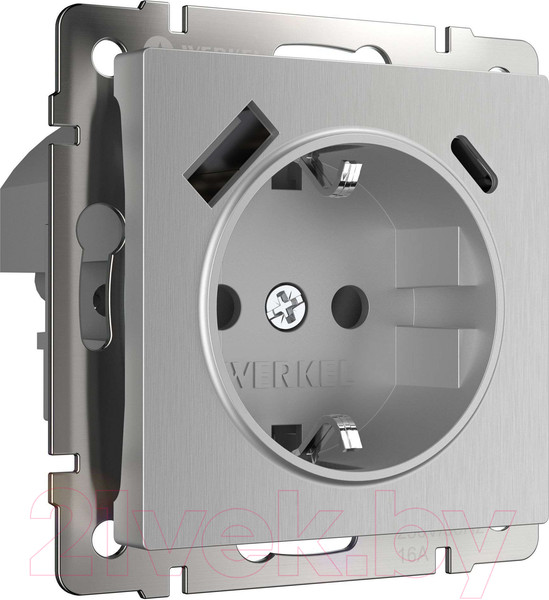 Изображение товара Розетка Werkel W1171709 (серебряный рифленый)