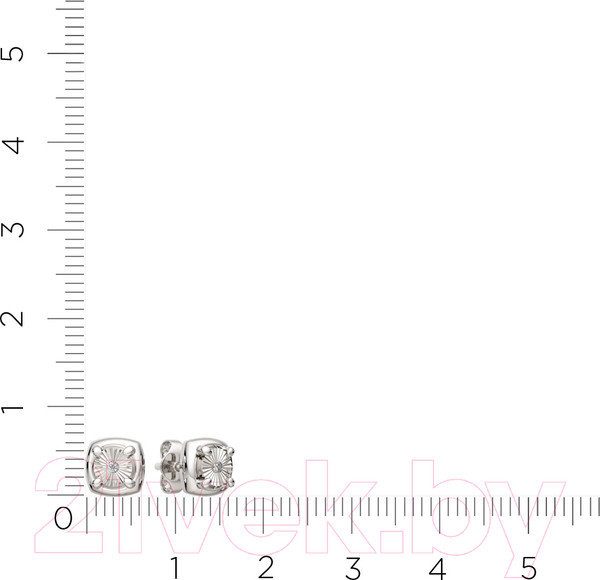 Изображение товара Серьги из серебра ZORKA 03D0007 (с бриллиантами)
