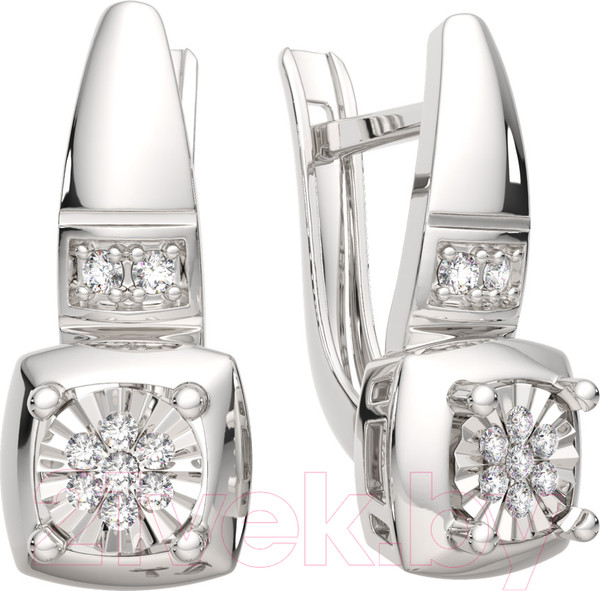 Изображение товара Серьги из серебра ZORKA 03D0040 (с бриллиантами)