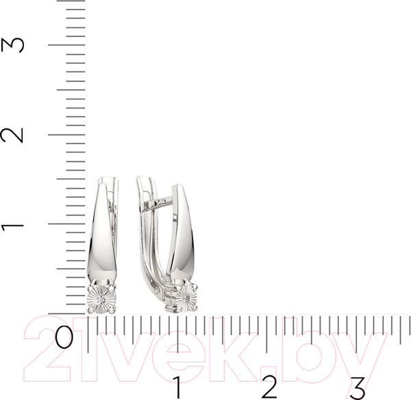 Изображение товара Серьги из серебра ZORKA 03D0095 (с бриллиантами)