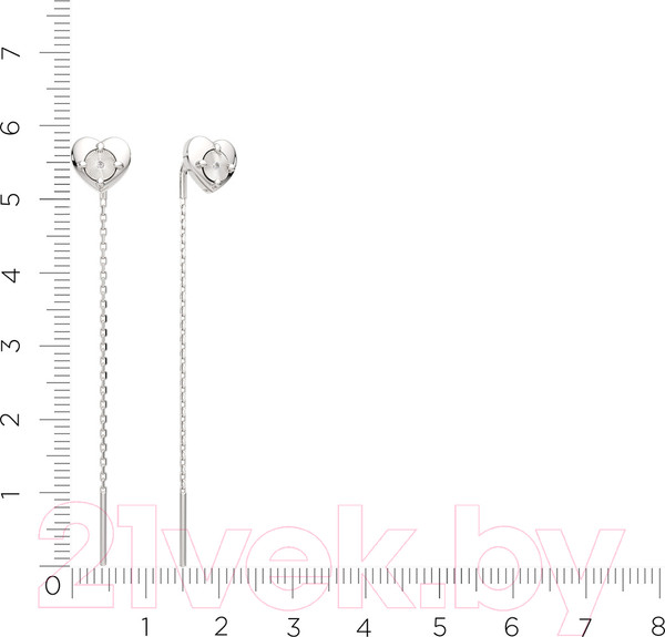 Изображение товара Серьги из серебра ZORKA 03D0107 (с бриллиантами)