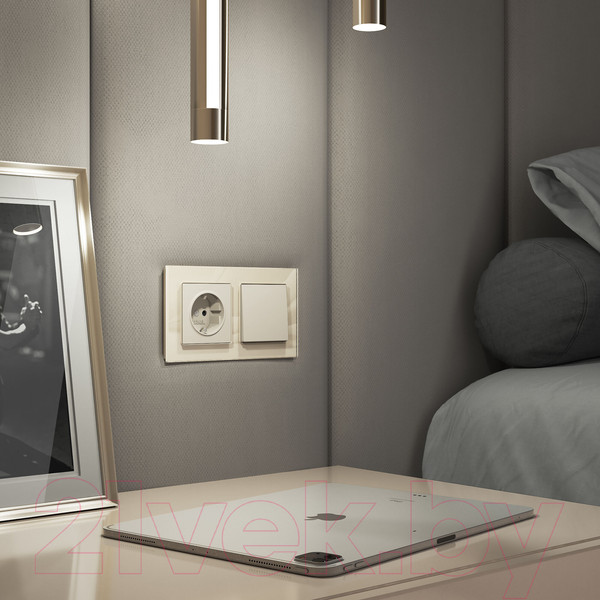 Изображение товара Выключатель Werkel W1112062 (айвори матовый)