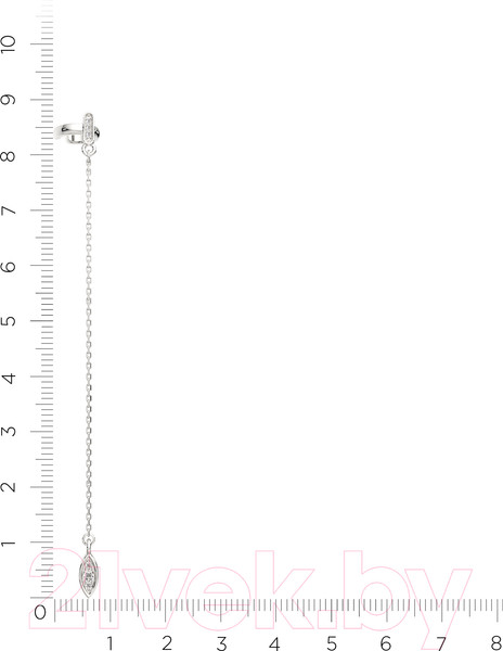 Изображение товара Моносерьга из серебра ZORKA 03101152 (с фианитами)