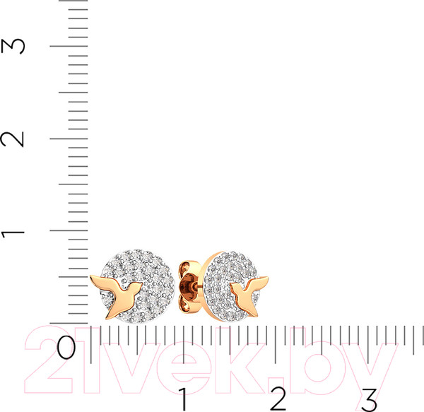 Изображение товара Серьги из розового золота ZORKA 3101657.9K.R (с фианитами)