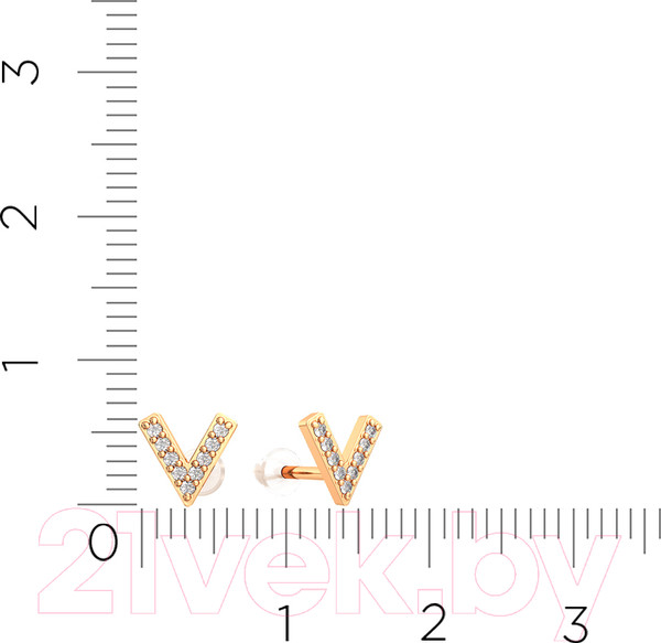 Изображение товара Серьги из розового золота ZORKA 310475S.9K.R (с фианитами)