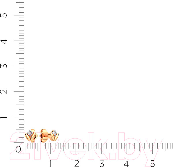 Изображение товара Серьги из розового золота ZORKA 310867.9K.R (с фианитами)