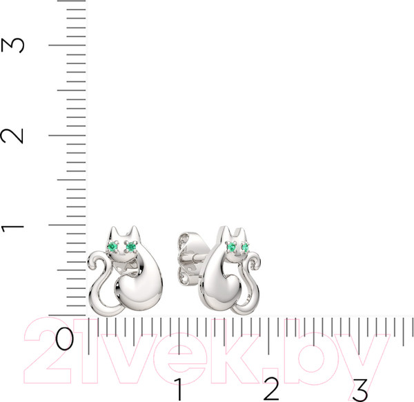 Изображение товара Серьги из серебра ZORKA 03101308 (с фианитами)