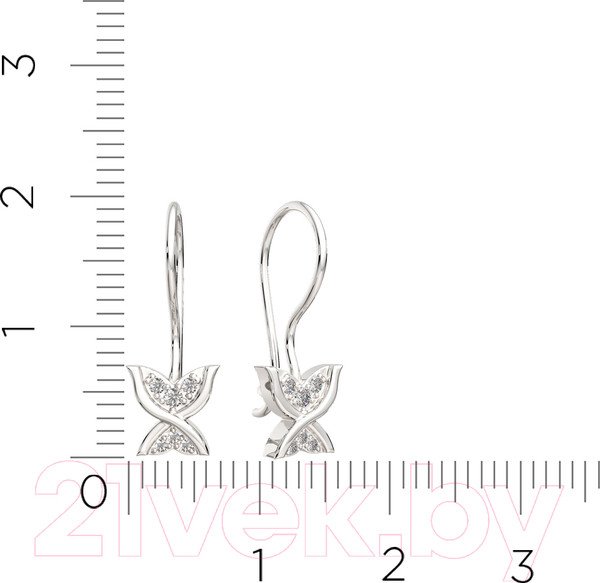 Изображение товара Серьги из серебра ZORKA 0310499.ZZ (с фианитами)