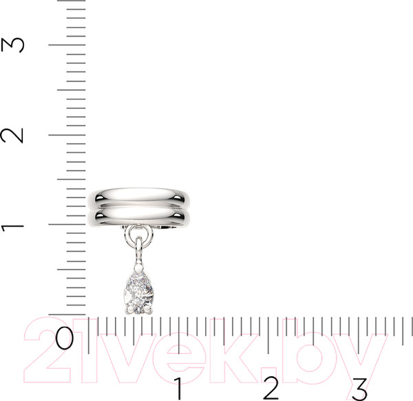 Изображение товара Моносерьга из серебра ZORKA 03101237 (с фианитами)